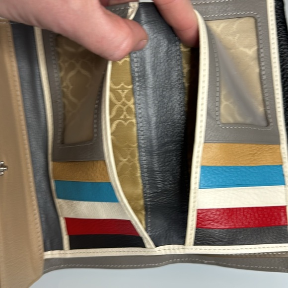 Vera Pelle multi color soft Italian leather long wallet - Picture 6 of 13